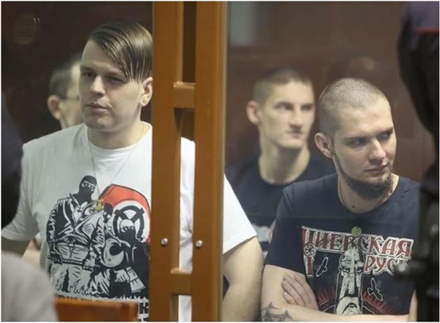 Неонацисты «Невоград» в зале суда в 2014 году
